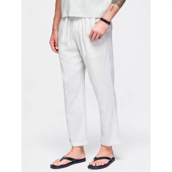  Pantaloni pentru bărbați OMBRE OM-PACP-0311 APROAPE ALB 