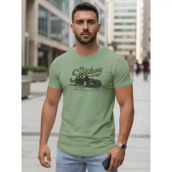  Tricou pentru bărbați DSTREET NX5089R VERDE DESCHIS 