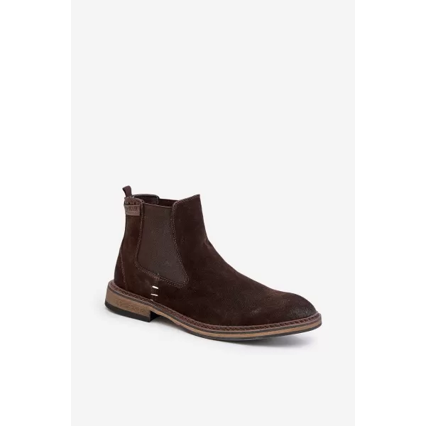  Botine pentru bărbați BIG STAR SHOES OO174155 MARO/BEJ 