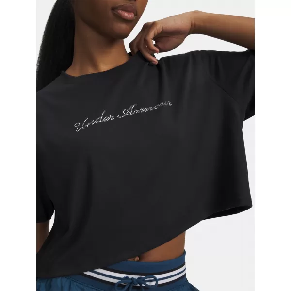  Tricou pentru femei UNDER ARMOUR W WM CROP SS 6010588-001 NEGRU 