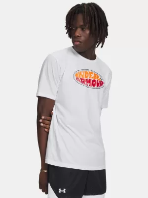 Tricou pentru bărbați UNDER ARMOUR M OVAL WM SS 6011075-100 ALB