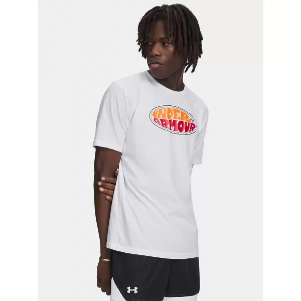  Tricou pentru bărbați UNDER ARMOUR M OVAL WM SS 6011075-100 ALB 