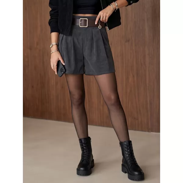  Pantaloni scurți de damă DSTREET SY0591 GRI ÎNCHIS 