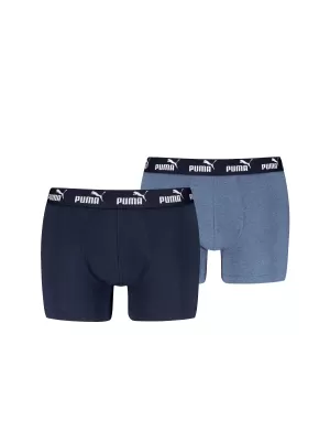 Boxeri pentru bărbați PUMA ELEMENTS MEN BASIC BOXERS 2P 93875310 DENIM