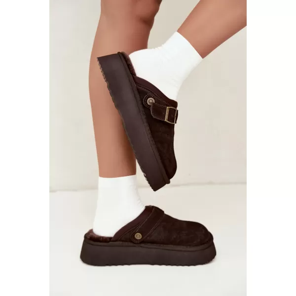  Papuci de damă BIG STAR SHOES UU274697 MARO/BEJ 