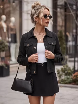 Geaca de dama DSTREET TY5880 NEGRU