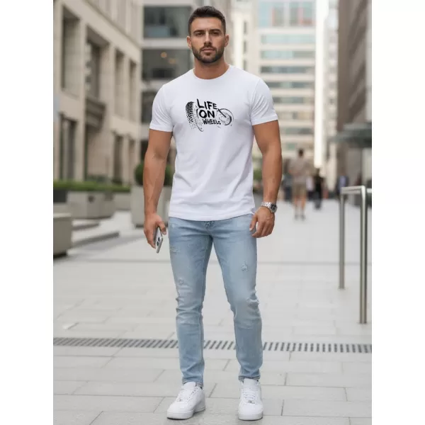  Tricou pentru bărbați DSTREET NX5016R-WH ALB 