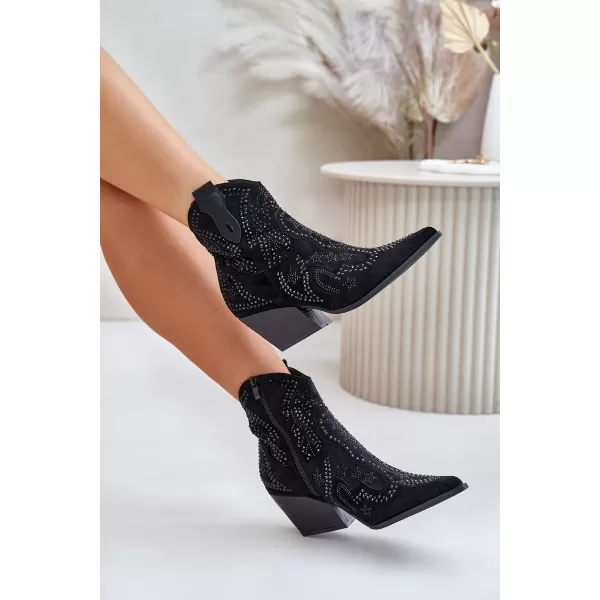  Pantofi de dama cu toc BOTO 9676A NEGRU 