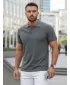 Tricou pentru bărbați cu guler DSTREET PX0509 GRI ÎNCHIS