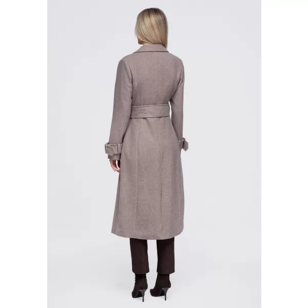  Palton de damă OMBRE OW-CT-E0006 DE CULOAREA CAFELEI 