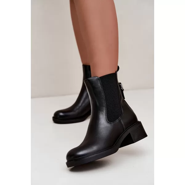  Botine de dama SERGIO LEONE BT-04 NEGRU 