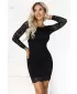 Rochie de dama cu dantela NUMOCO 180-4 NEGRU