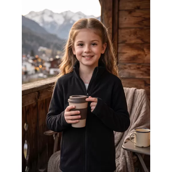  Hanorac fleece pentru copii ALPINE PRO SIUSO 4 NEGRU 