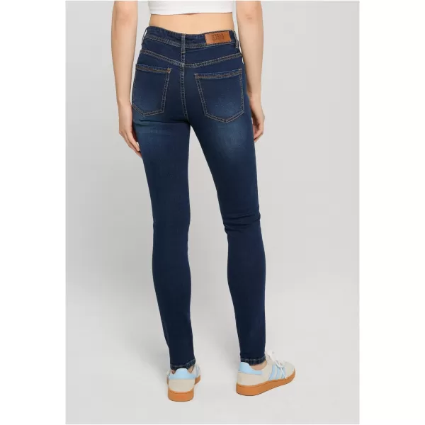  Pantaloni de dama URBAN CLASSICS TB8370 ALBASTRU ÎNCHIS SPĂLAT 
