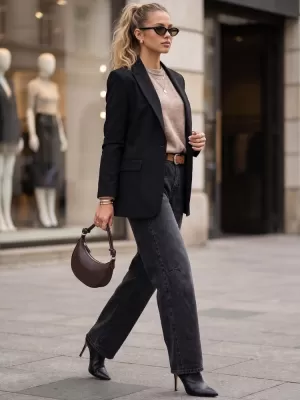 Pantaloni de dama DSTREET UY3117 NEGRU