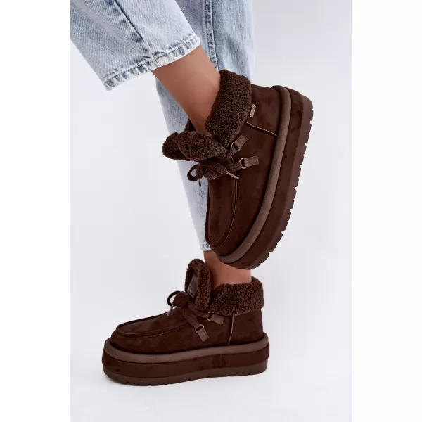  Pantofi de dama BIG STAR SHOES UU274214 UMBRE MARO/BEJ 