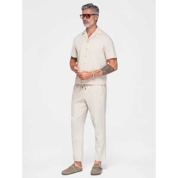  Pantaloni pentru bărbați OMBRE OM-PACP-0312 CREMĂ 
