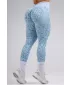 Jambiere compresive push-up cu imprimeu leopard NEBBIA PRIMAL 849 LEOPARD ALBASTRU