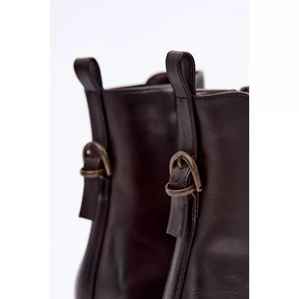  Botine de dama SERGIO LEONE BT-04 MARO ÎNCHIS 