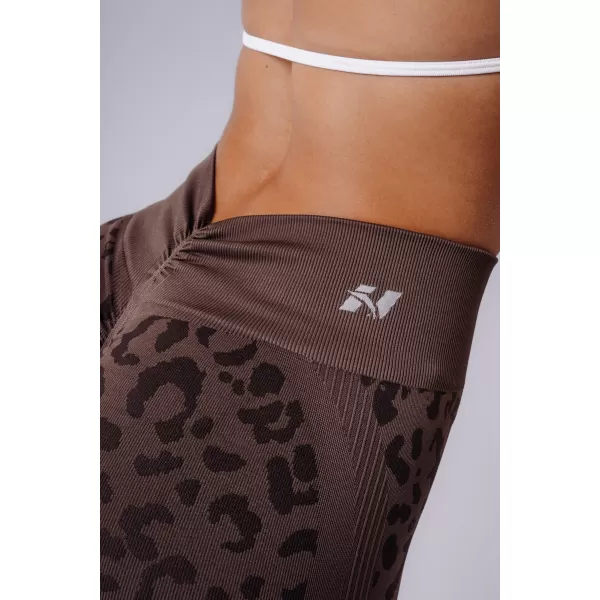  Jambiere de damă NEBBIA PRIMAL 849 LEOPARD MARO ÎNCHIS 