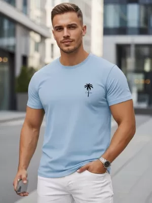 Tricou pentru bărbați DSTREET NX5126R-SK ALBASTRU DESCHIS