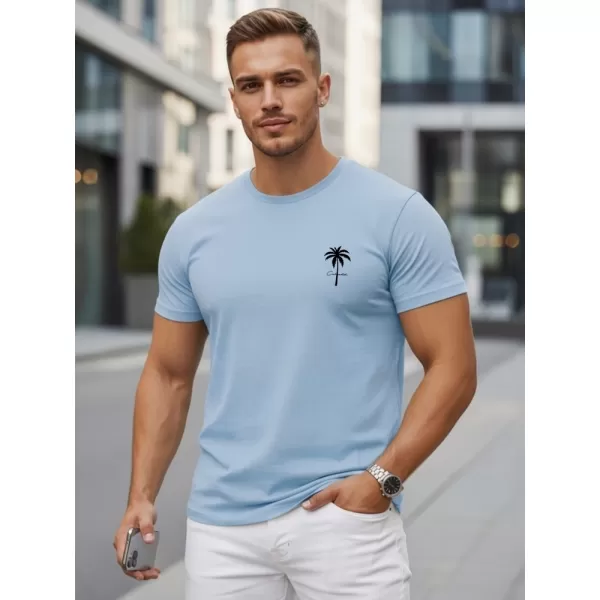  Tricou pentru bărbați DSTREET NX5126R-SK ALBASTRU DESCHIS 