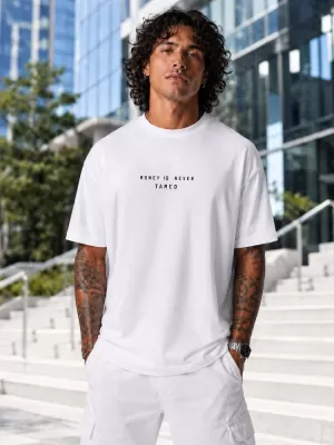 Tricou pentru bărbați DSTREET NX4013R-WH-O ALB