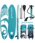 Placă cu vâsle SPINERA Lets Paddle 910 TURCOAZ