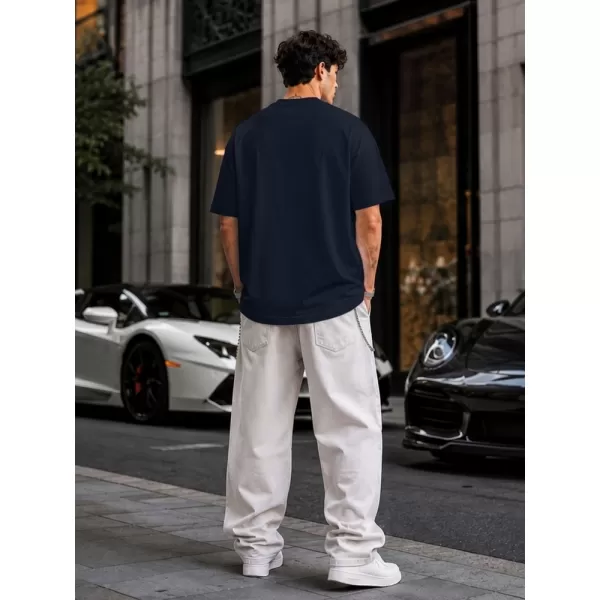  Tricou pentru bărbați DSTREET RX5684 ALBASTRU ÎNCHIS 