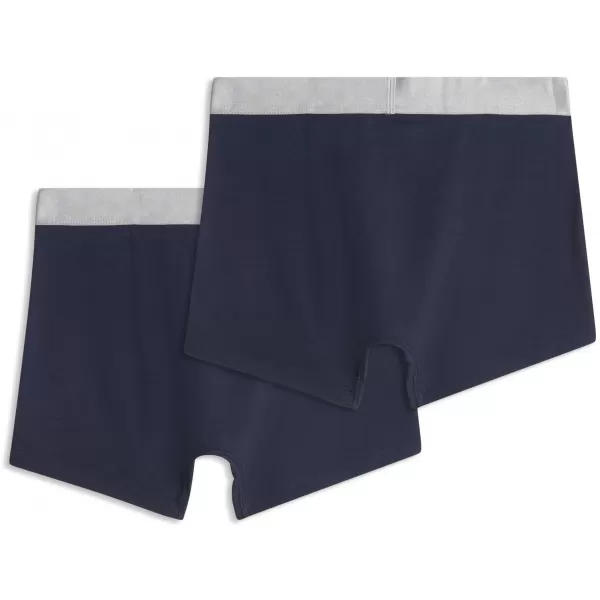  Boxeri pentru bărbați PUMA MEN SHINE ELASTIC BOXERS 2P 94780601 ALBASTRU/ARGINTIU 