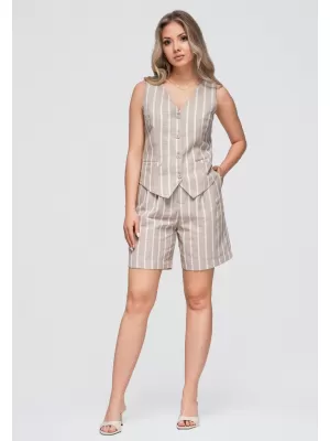 Pantaloni scurți de damă OMBRE OW-ST-E0017 BEJ