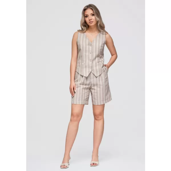  Pantaloni scurți de damă OMBRE OW-ST-E0017 BEJ 