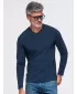Tricou pentru bărbați OMBRE OM-LSBL-0143 ALBASTRU MARIN