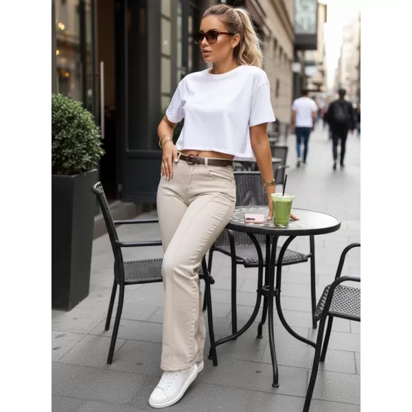  Pantaloni de dama DSTREET UY3059 ECRU 