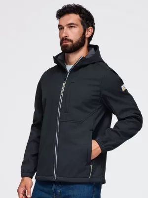 Jachetă softshell pentru bărbați OMBRE OM-JANP-0292 NEGRU
