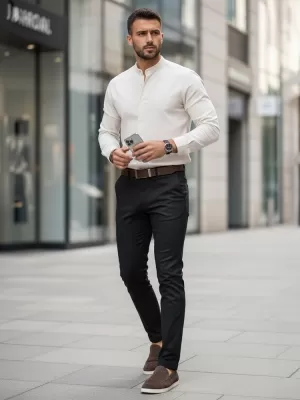 Pantaloni pentru bărbați DSTREET UX4484 NEGRU