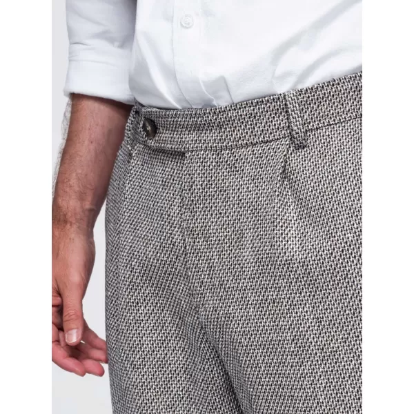  Pantaloni pentru bărbați OMBRE OM-PACP-0315 MELANGE MARO 