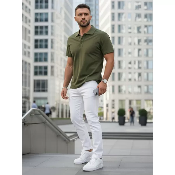  Tricou pentru bărbați cu guler DSTREET PX0511 VERDE 