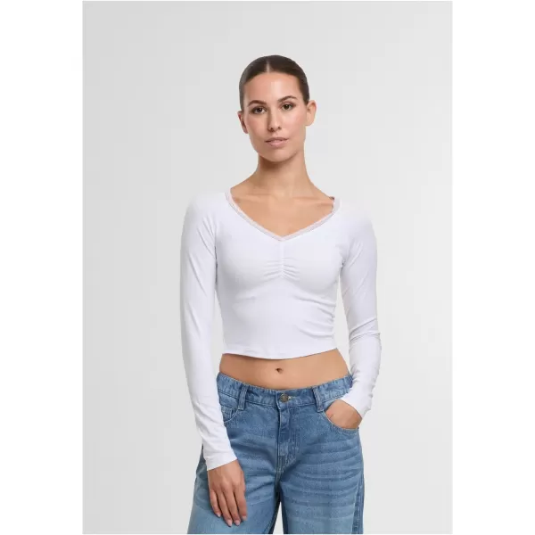  Tricou de dama URBAN CLASSICS TB7729-00220 ALB 
