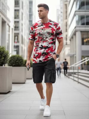 Tricou pentru bărbați DSTREET NX2001R-RW-M ROŞU