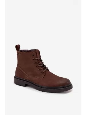 Botine pentru bărbați BIG STAR SHOES OO174149 MARO/BEJ
