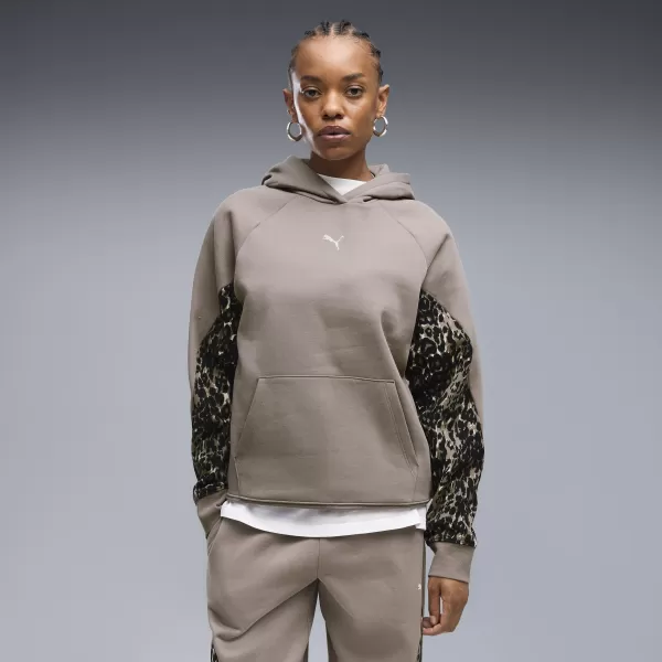  Hanorac de dama PUMA SPORT ANIMAL STANDARD HOODIE FL 69400781 GRI ȘOARECE 