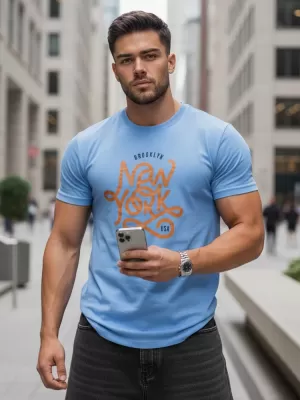 Tricou pentru bărbați DSTREET RX5370 ALBASTRU