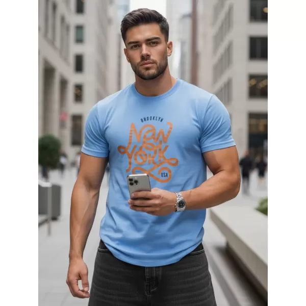  Tricou pentru bărbați DSTREET RX5370 ALBASTRU 