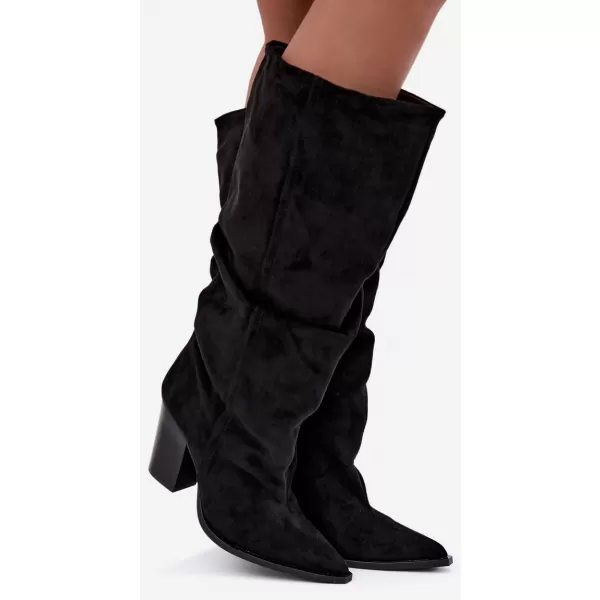  Cizme de dama BOTO 2598A-1 NEGRU MAT 