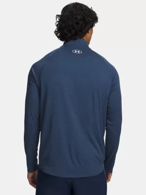 Tricou pentru bărbați UNDER ARMOUR UA TECH TEXTURED 1/2 ZIP 1382797-498 ALBASTRU