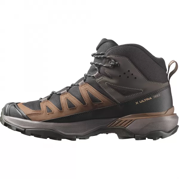  Pantofi pentru bărbați SALOMON X ULTRA 360 MID GORE-TEX L45473200 NEGRU/GRI PESCĂRUŞ ÎNCHIS/PĂMÂNT ÎNTUNECAT 