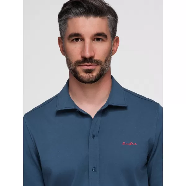  Cămașă pentru bărbați OMBRE K697 DENIM 