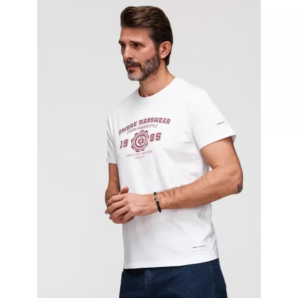  Tricou pentru bărbați OMBRE OM-TSPT-0269 ALB 