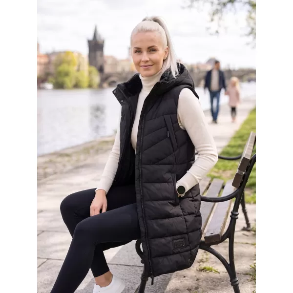  Vestă caldă de damă ALPINE PRO HERDA 3 NEGRU 